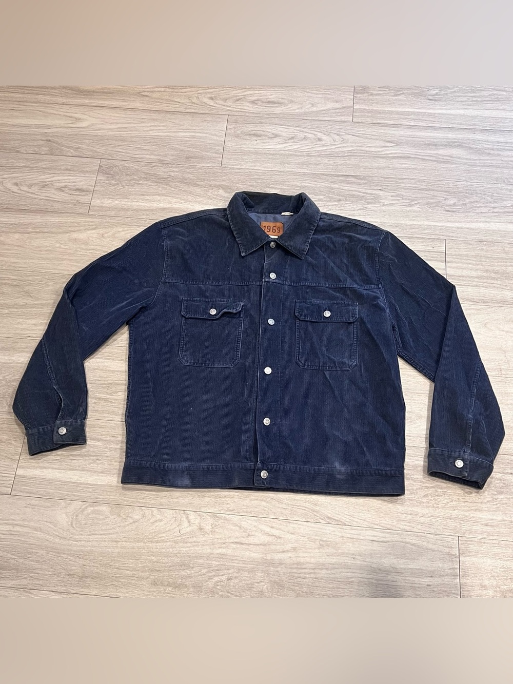 Vintage GAP 1969 Corduroy Jacket Men’s XXL Navy Blue Workwear Trucker